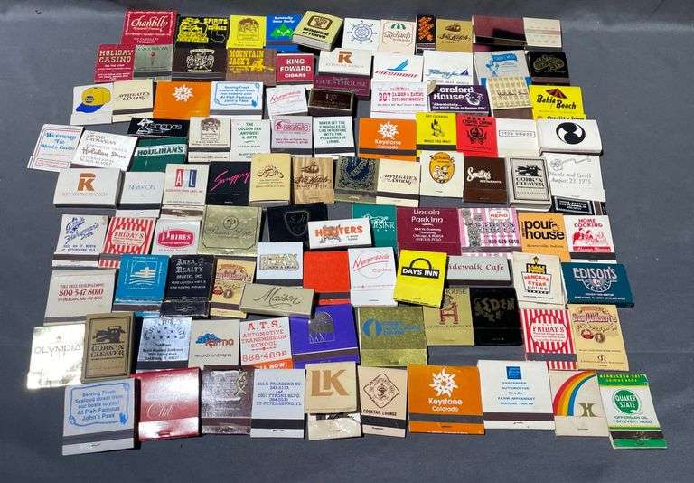 Matchbooks from Various Businesses and Locations Including: Smitty’s Restaurants, Hooters, Holiday Casino & Keystone Ranch