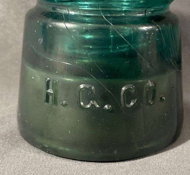 Hemingray Glass Insulator Embossed H.G.CO., 4″
