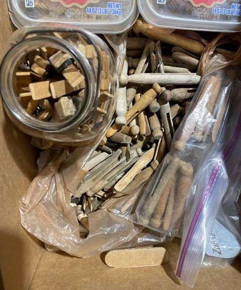 Clothes Pegs and Wood Craft Pieces