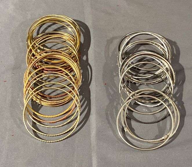 27 Gold-Tone and 17 Silver-Tone Bangles