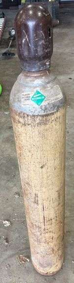 Empty Compressed Gas Cylinder with Argon-Carbon Dioxide Labeling ...