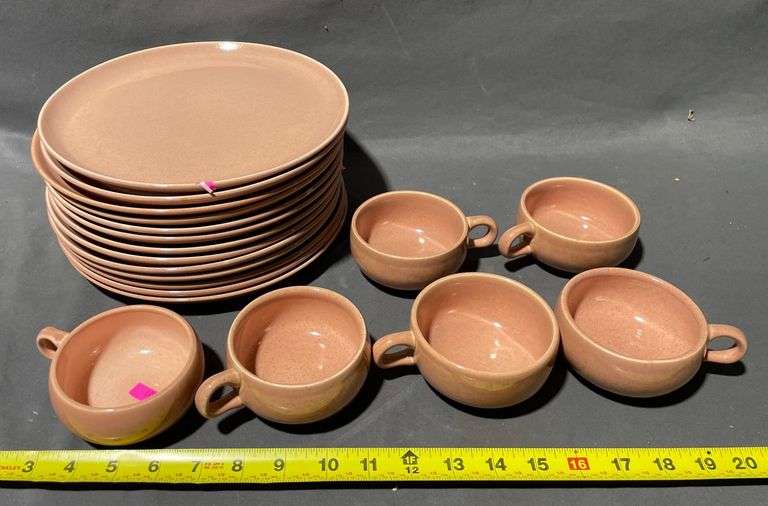 Russel Wright Steubenville Dinner Plates and Coffee Cups