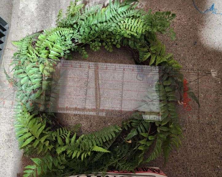 Faux Greenery with Wreath, Vase, and Planter