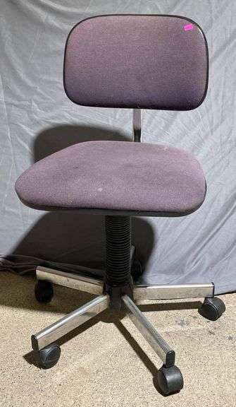 Adjustable Office Chair With Chrome Base and Fabric Upholstery