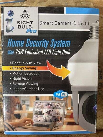 SIGHT BULB
Motion Detecting 360-Degree Indoor/Outdoor Wi-Fi Home Security Camera with Light