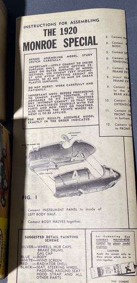 1920 Monroe Special Plastic Model Kit by Aurora