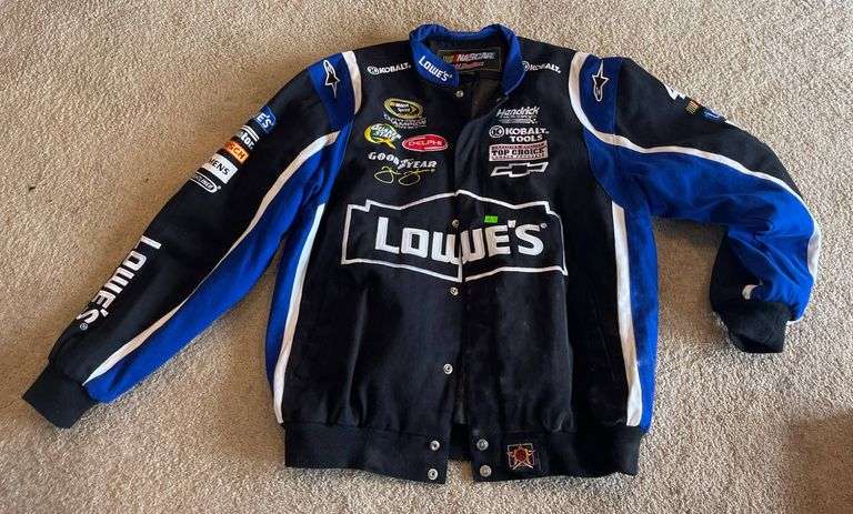 JH Design NASCAR Racing Jacket Featuring Lowe’s Logo, Size L - Metzger ...