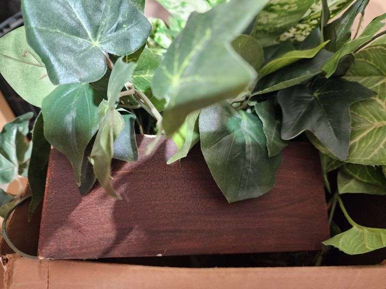Faux Greenery with Wreath, Vase, and Planter
