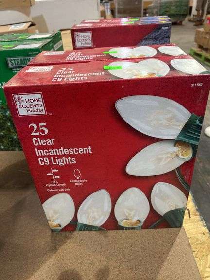 2 / Home Accents 25 Clear Incandescent C9 Lights