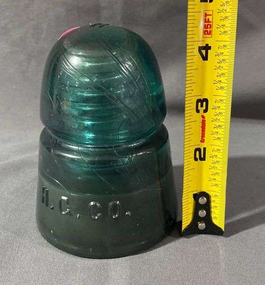 Hemingray Glass Insulator Embossed H.G.CO., 4″