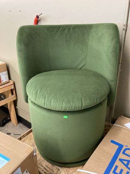 Adrielle Swivel Upholstered Barrel Chair-green