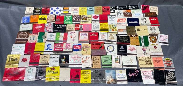 Matchbooks From Restaurants, Hotels, and Businesses Including: Zonkers Food & Cheer, King Edward Cigars, Stockade Fort Wayne Indiana & Lucky Steer family Restaurants