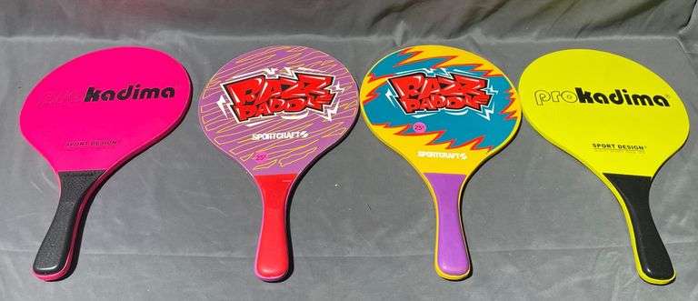 Recreational Sports Items with Basket and Paddles