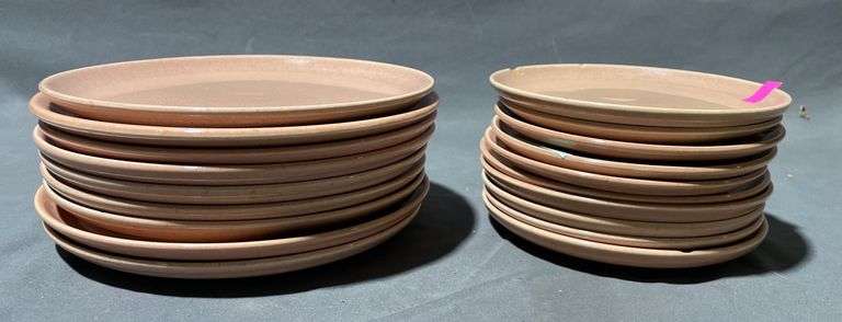 Russel Wright Dinner and Saucer Plates, 9 Plates 10 Saucers