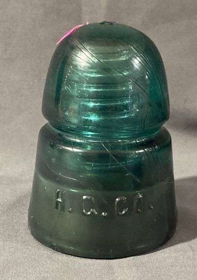 Hemingray Glass Insulator Embossed H.G.CO., 4″