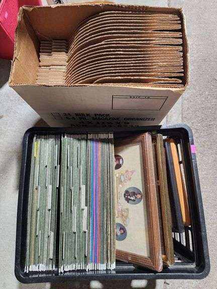 Magazine Files, Frames, and Printed Materials