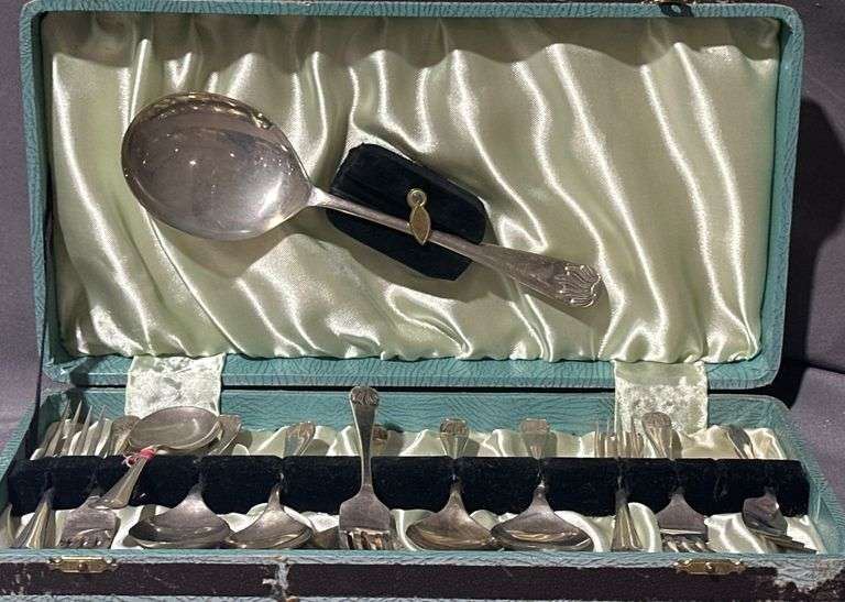 Stainless Nickel Silver Flatware in Case