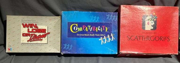 Scattergories, Compatibility, and Win, Lose or Draw