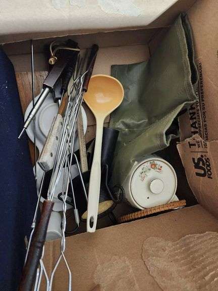 Stainless Steel Food Pans with Lids and Assorted Kitchen Items
