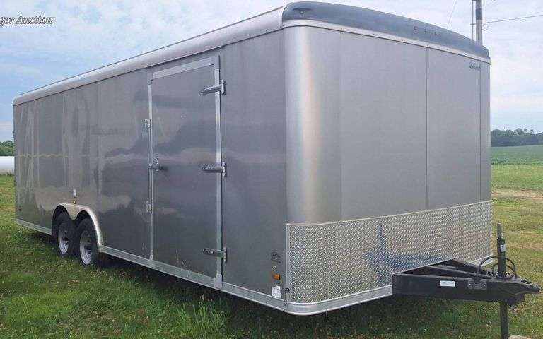 2020 Haulin Forest River 24ft Enclosed Cargo Trailer, Tandem Axle, Ramp Door & Side Door, has title - A $25 TITLE FEE WILL BE ADDED TO THE WINNING INVOICE
