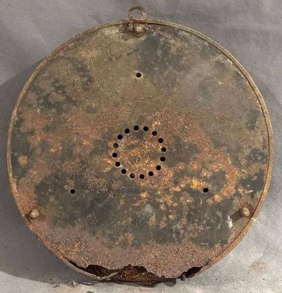 Round Metal Wall-Mounted Barometer by Advance Cement Co. - Indianapolis, IND - Diameter 9″
