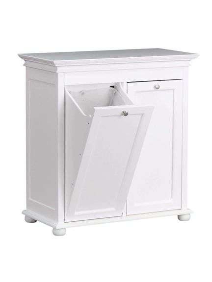 HOME DECORATORS COLLECTION - Hampton Harbor 35 in. Double Tilt-Out Hamper in White