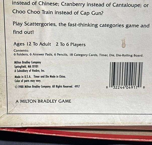 Scattergories, Compatibility, and Win, Lose or Draw