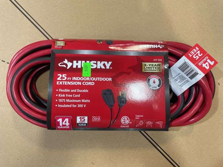 Husky 25ft Indoor/Outdoor Extension Cord