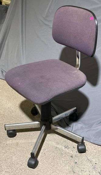 Adjustable Office Chair With Chrome Base and Fabric Upholstery