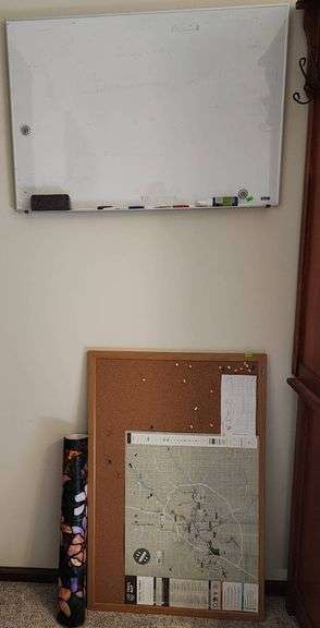 White Board, Cork Board with Map, and Artscape Window Film