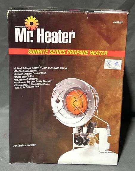 Mr. Heater Sunrite Series Propane Heater, 10,000–15,000 BTU (New in box, unassembled)