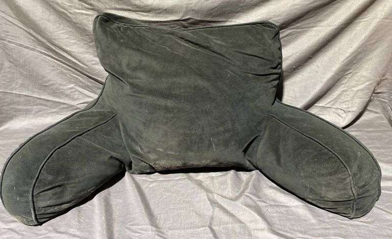2 – Black Fabric Armrest Backrest Pillows with Handles