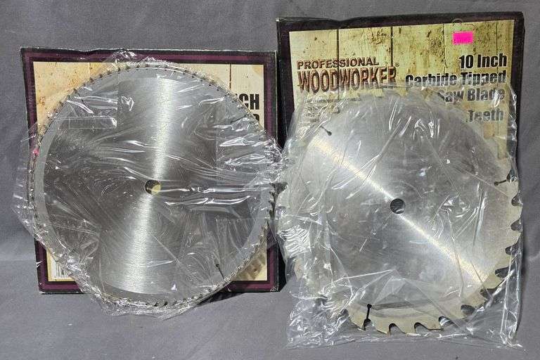 2 – Professional Woodworker Carbide-Tipped Saw Blades 10″