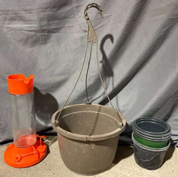 Pillar Decoration, Bucket, and Planters