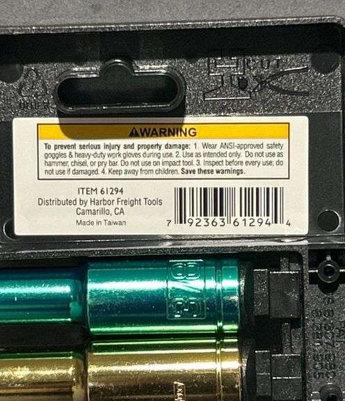 Two Pittsburgh Pro 10-Piece 1/2-Inch Drive Color-Coded Deep Wall Socket Set (missing 19mm socket from set)