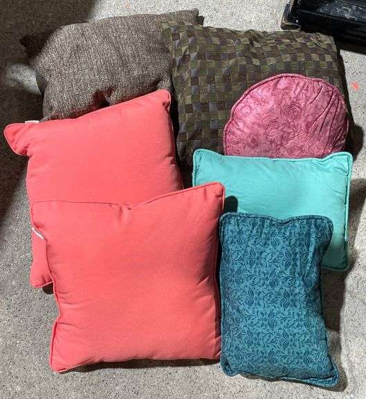 Pillows in Various Sizes, Patterns, and Materials