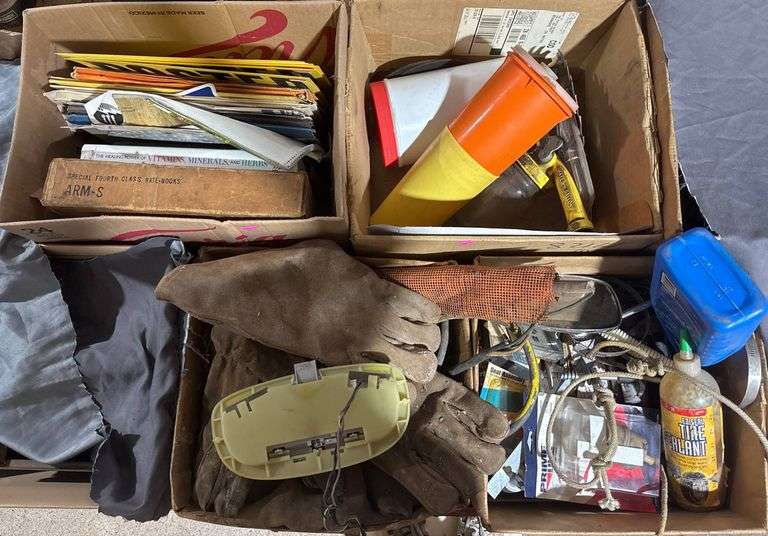Mixed Tools, Automotive Items, and Books