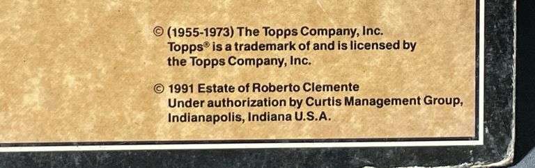 Roberto Clemente Commemorative Collage Print Licensed by Topps, 18.5”x28”