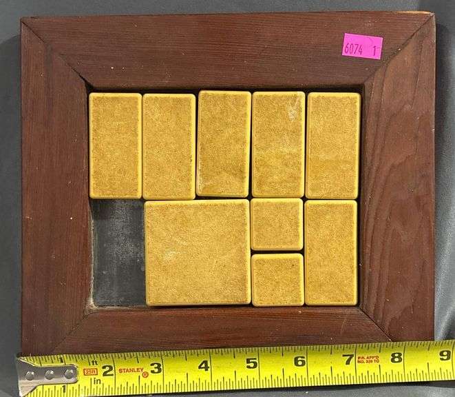 Framed Sliding Tile Puzzle with Wood Frame