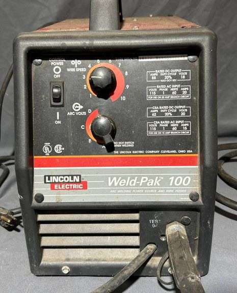 Lincoln Electric Weld-Pak 100 Welder, 9.5”x16”x12”