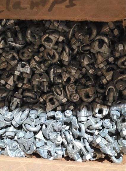 Hardware, Telephones, and Wire Clamps in Containers