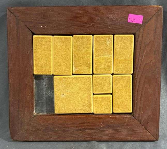 Framed Sliding Tile Puzzle with Wood Frame