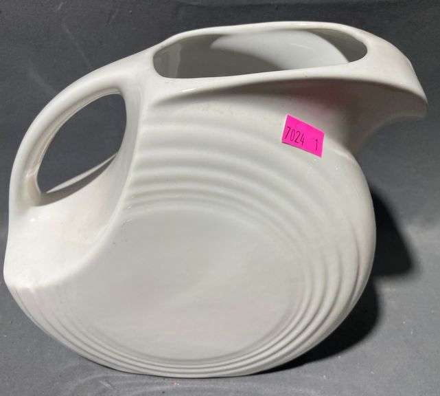 Fiesta White Disc Pitcher, 7″
