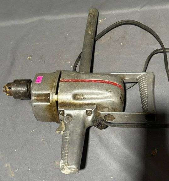 Power Kraft 1/2-Inch Electric Drill, Model TPC 9229A made by Montgomery Ward (minor damage to cord, see photos)
