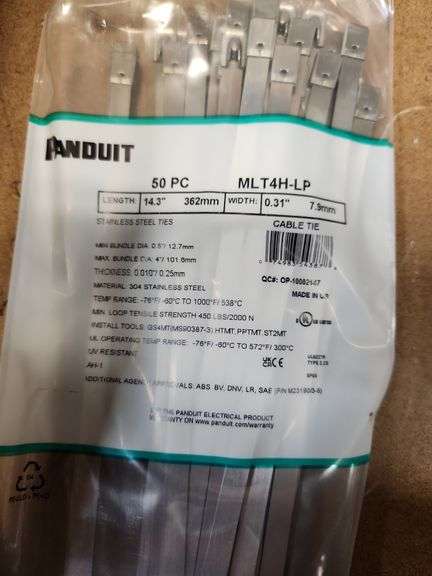 5 / Panduit 50PC Stainless Steel Ties