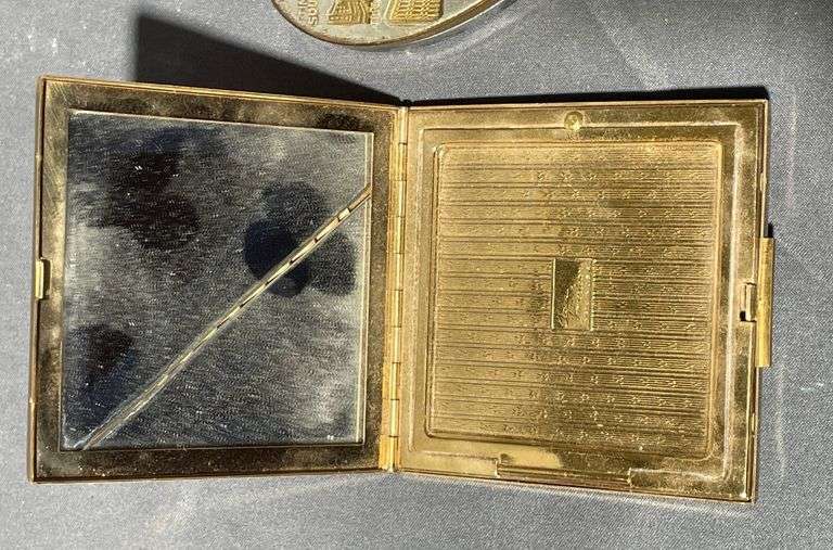 Elgin American Gold-Tone Compact and New York City Heart-Shaped Compact