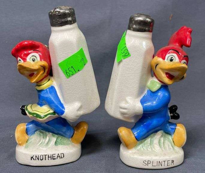 1958 Walter Lantz Productions Inc. Knothead & Splinter Shaker Figurines ...