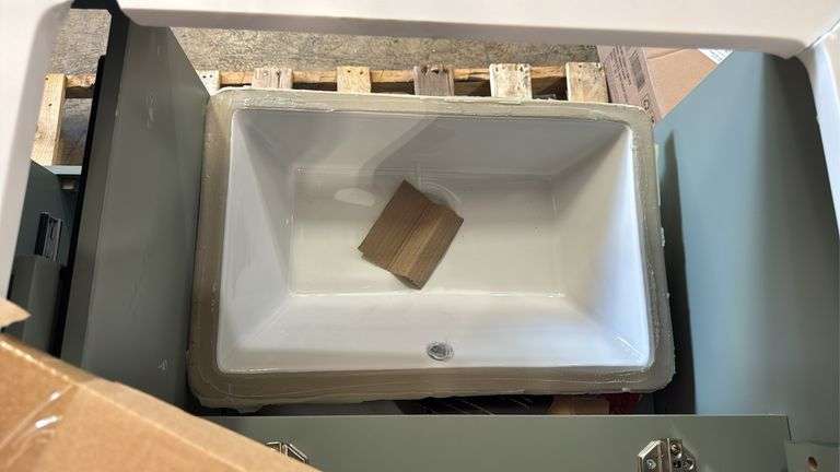 60” vanity with cracked top