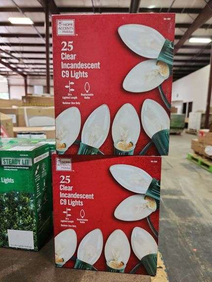 2 / Home Accents 25 Clear Incandescent C9 Lights