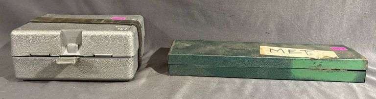 Two Toolkits Featuring Pliers, Sockets, and Bits in Metal and Plastic Cases